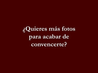 ¿Quieres más fotos
para acabar de
convencerte?
 