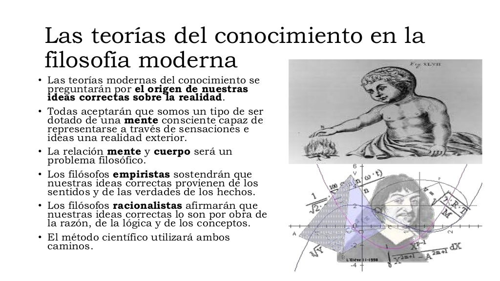 Las teorías del conocimiento en la filosofía moderna