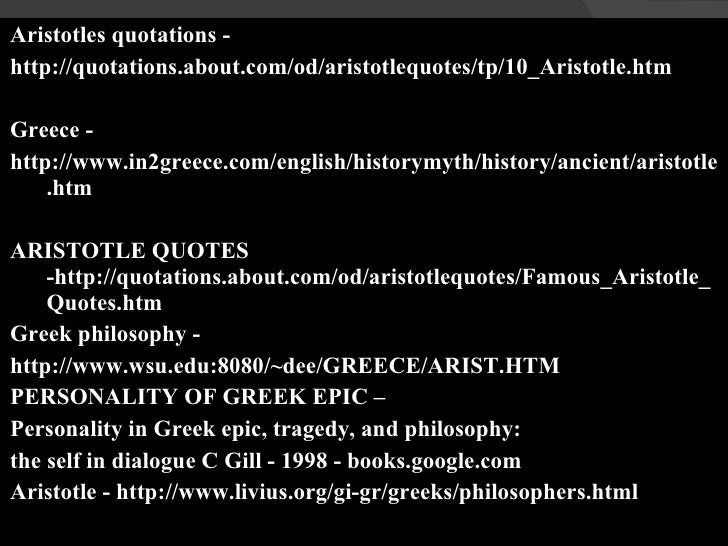 Aristotle's Poetics - Epic And Tragedy