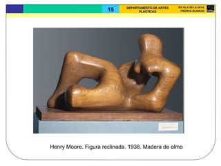 Henry Moore. Figura reclinada. 1938. Madera de olmo  