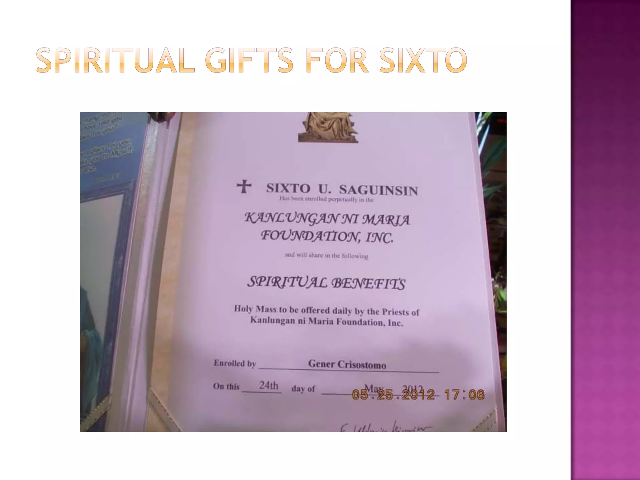 Last goodbye for sixto u