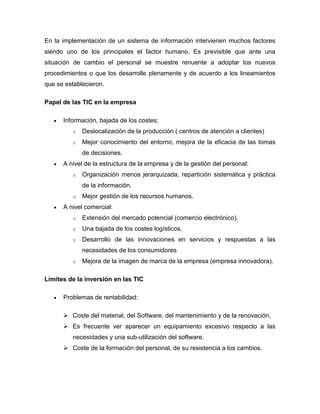 Las tic como herramienta a la gestión empresarial