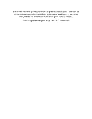 Las tic en la educación