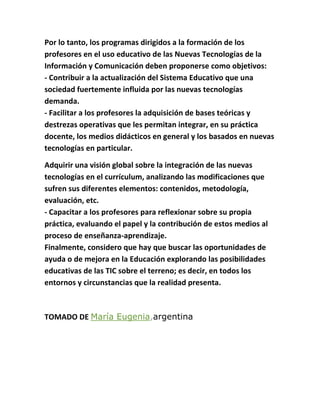 Las tic en la educacion