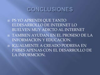 DESVENTAJAS FALTA DE PRIVACIDAD  AISLAMIENTO  FRAUDE  MERMA LOS PUESTOS DE TRABAJO SE DISEN MUCHAS BULGARIDADES MEDIANTE EL USO DE LAS REDES SOCIALES Y PAJINAS WEDCRASIAS A ESTA WED HAN SURGIDO NUEVOS TIPOS DE POBRESA QUE SEPARA LOS PAÍSES EN DESARROLLO DE LA INFORMACION 
