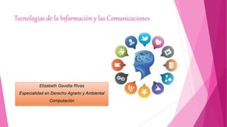 Tecnologías de la Información y las Comunicaciones
Elizabeth Gavidia Rivas
Especialidad en Derecho Agrario y Ambiental
Computación
 