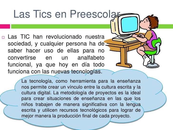 Resultado de imagen para las tics en el preescolar