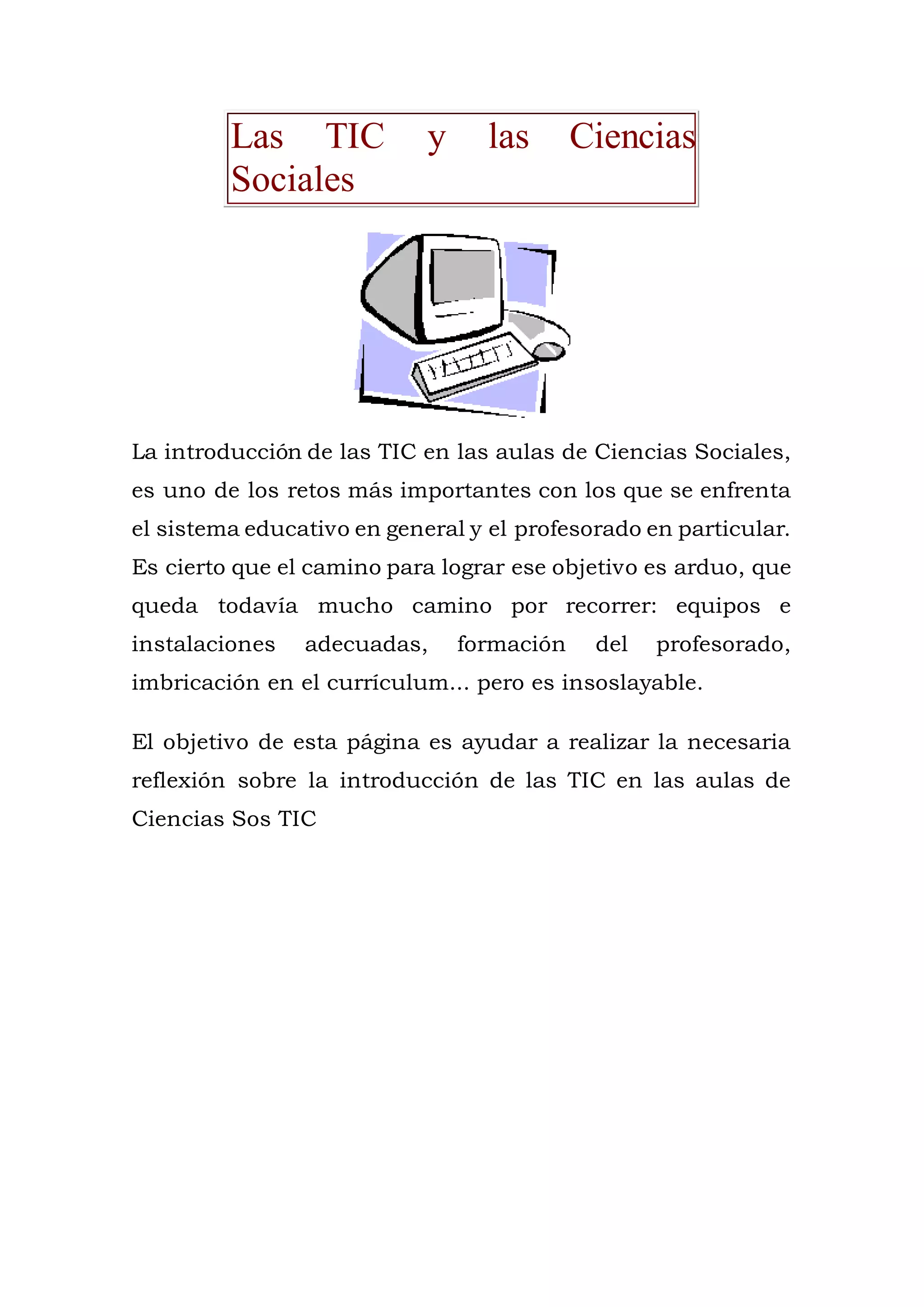 Las tic y las ciencias sociales | DOCX