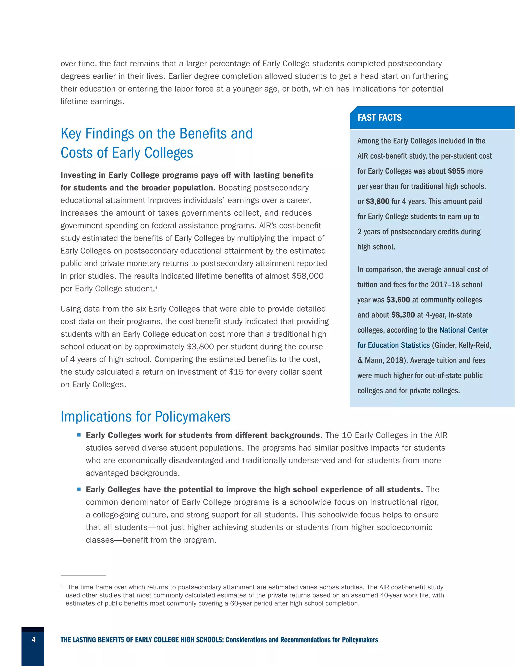 Lasting benefits of early college high schools PDF College Planning