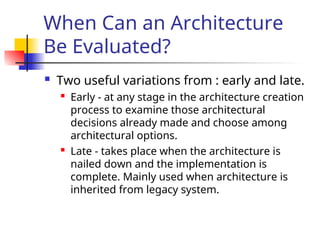 Comprehensive Guide to Evaluating Software Architecture for Quality and ...