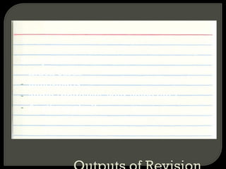 Study Aids
– index cards
- mind-maps
- audio (podcasts, your voice etc.)
- Anything else?
 