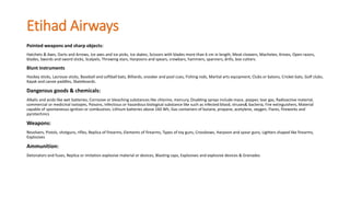 Restricted Baggage Items In International Flights Ppt Restricted Baggage Items In International Flights Ppt