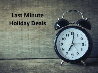 Last Minute
Holiday Deals
 
