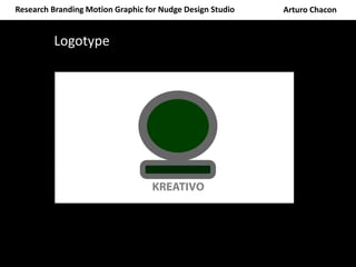 Arturo ChaconResearch Branding Motion Graphic for Nudge Design Studio
Logotype
 