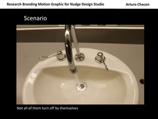 Research Branding Motion Graphic for Nudge Design Studio Arturo Chacon
Not all of them turn off by themselves
Scenario
 