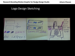 Arturo	ChaconResearch	Branding	Motion	Graphic	for	Nudge	Design	Studio	
Logo	Design	Sketching	
 
