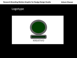 Arturo	ChaconResearch	Branding	Motion	Graphic	for	Nudge	Design	Studio	
Logotype		
KREATIVO
 
