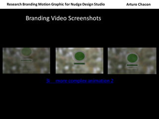 Research	Branding	Motion	Graphic	for	Nudge	Design	Studio	 Arturo	Chacon
Branding	Video	Screenshots		
3i					more	complex	animation	2		
 