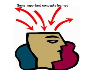 Some important concepts learned
 