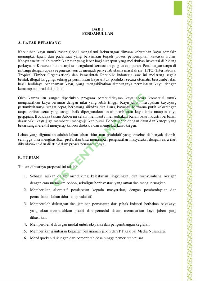 Proposal Kerjasama Penanaman Kayu Jabon Pt Global Media Nusantara Proposal Kerjasama Penanaman Kayu Jabon Pt Global Media Nusantara