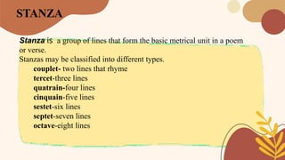 Powerpoint presentation about poetry, sonnets etc. | PPTX