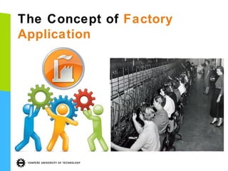 The Concept of Factory
Application

 