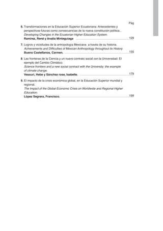 Las transformaciones de la Educación Superior en América: Identidades ...