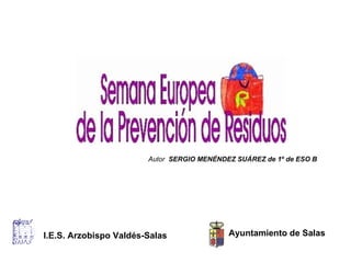 Autor  SERGIO MENÉNDEZ SUÁREZ de 1º de ESO B   Ayuntamiento de Salas I.E.S. Arzobispo Valdés-Salas 