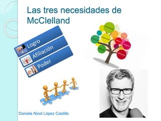 Las tres necesidades de
McClelland
Daniela Nicol López Castillo
 