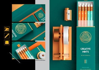 Creative Mints stationary presentation
 