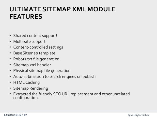 lasug online 2 ultimate sitemap module