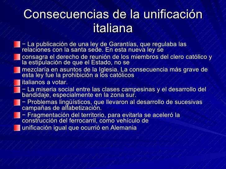 Las unificaciones De Italia Y Alemania