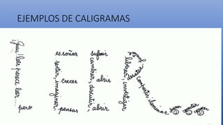 EJEMPLOS DE CALIGRAMAS
 