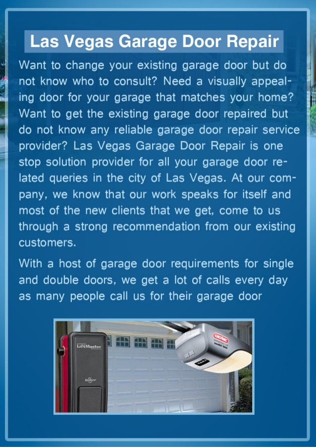 Las Vegas Garage Door Repair