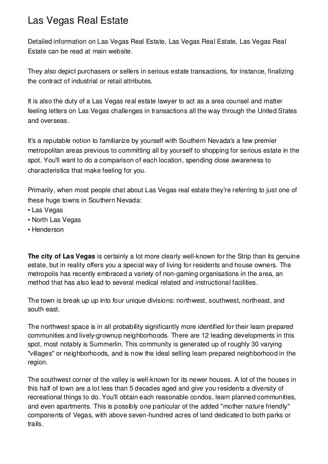 Las Vegas Real Estate