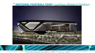 L A S V E G A S C O N V E N T I O N A N D V I S I T O R S A U T H O R I T Y • V I S I T L A S V E G A S . C O M •
V E G A S M E A N S B U S I N E S S . C O M • L V C V A . C O M
* NATIONAL FOOTBALLTEAM - LasVegas (Raiders) Stadium
 