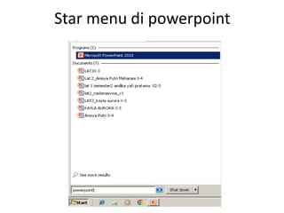 Star menu di powerpoint
 