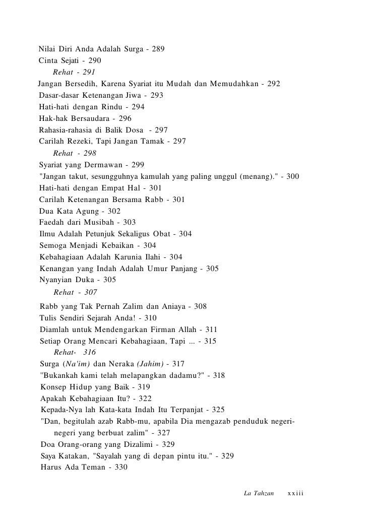 La tahzan (jangan bersedih)