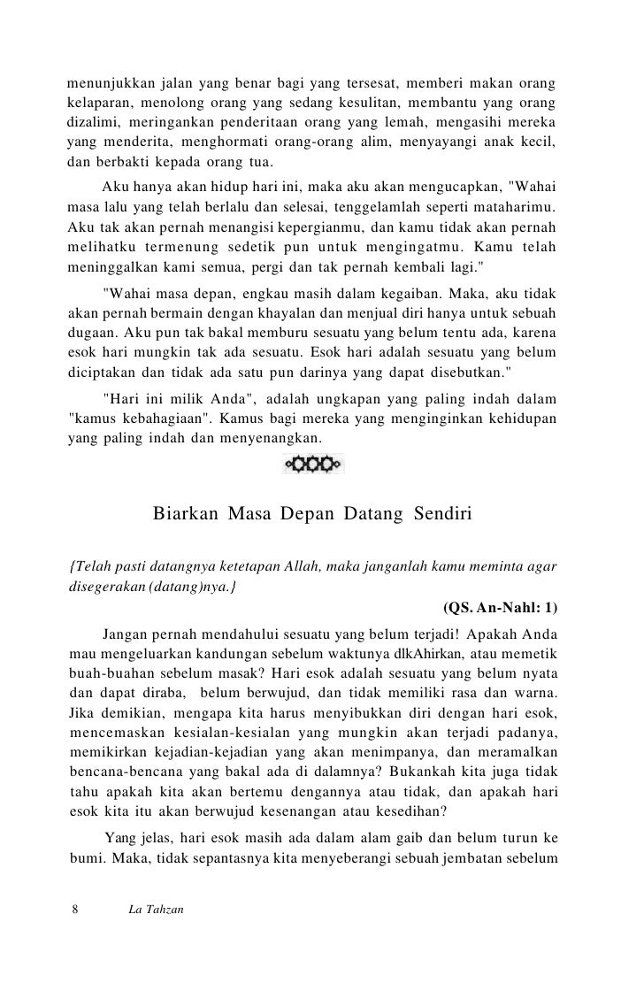 La Tahzan Jangan Bersedih