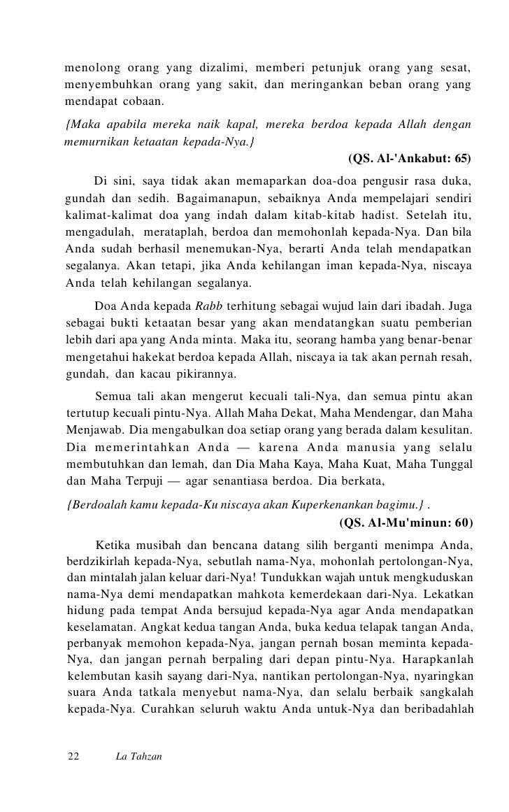 La tahzan (jangan bersedih)