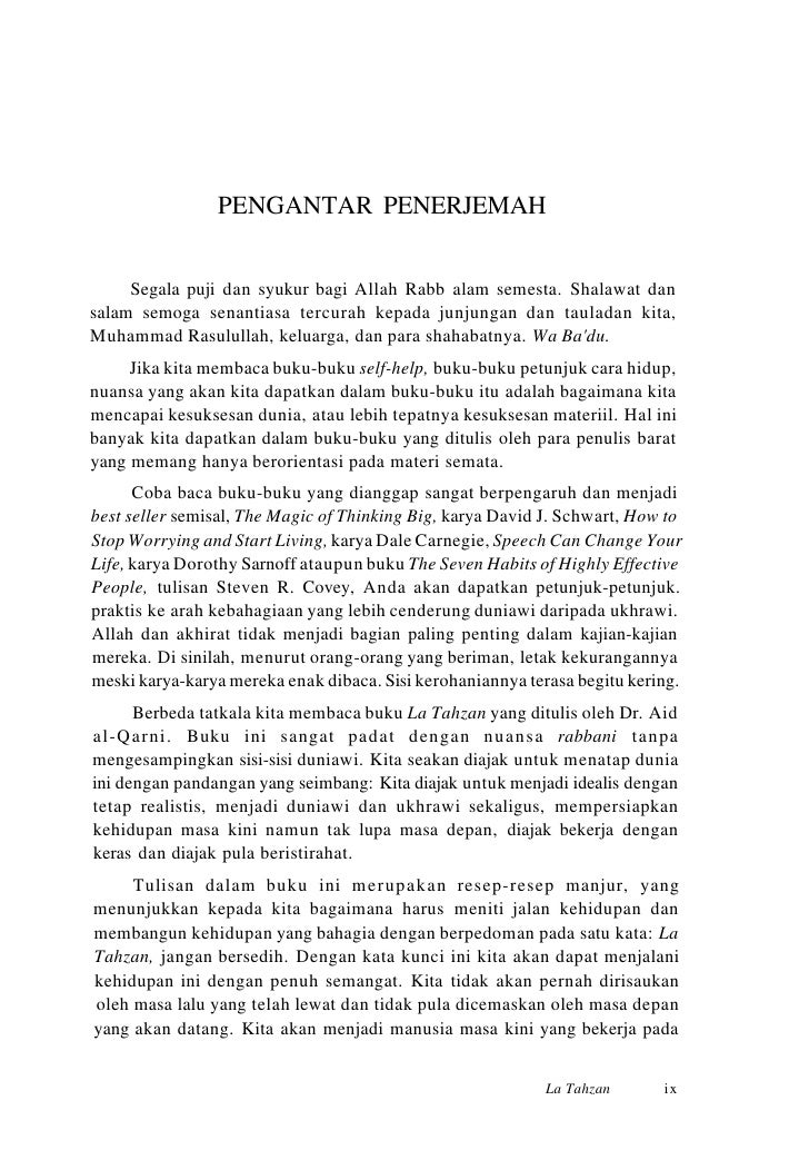 La tahzan (jangan bersedih)