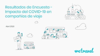 Resultados de Encuesta -
Impacto del COVID-19 en
compañías de viaje
Abril 2020
 