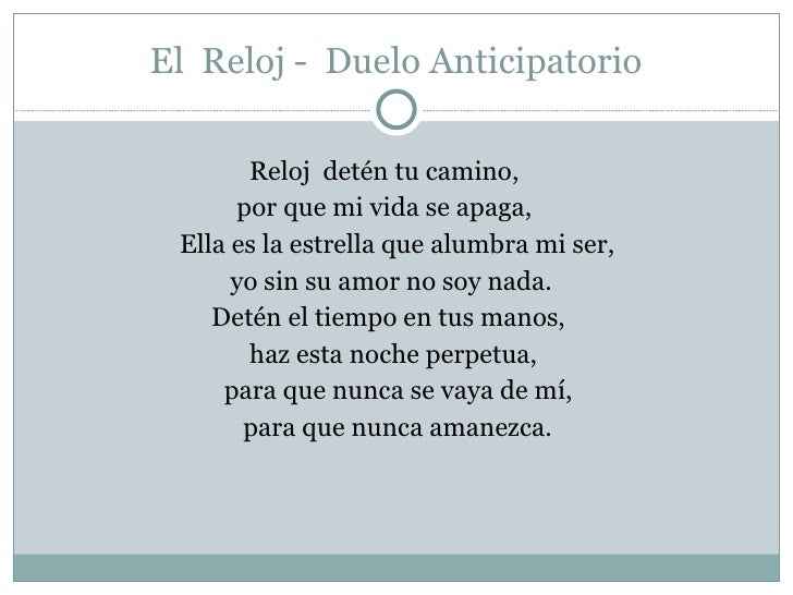 luis miguel el reloj letras