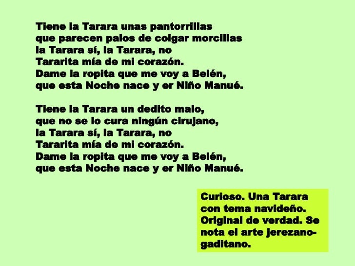 Tiene La Tarara Un Vestido Blanco Letra La tarara