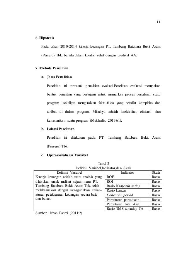 Contoh Laporan Keuangan Perusahaan Tambang Batubara