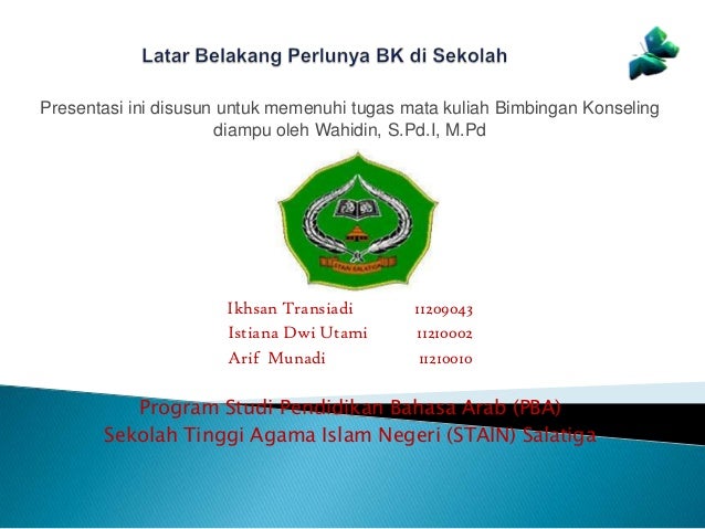 Latar Belakang Perlunya Bk Di Sekolah