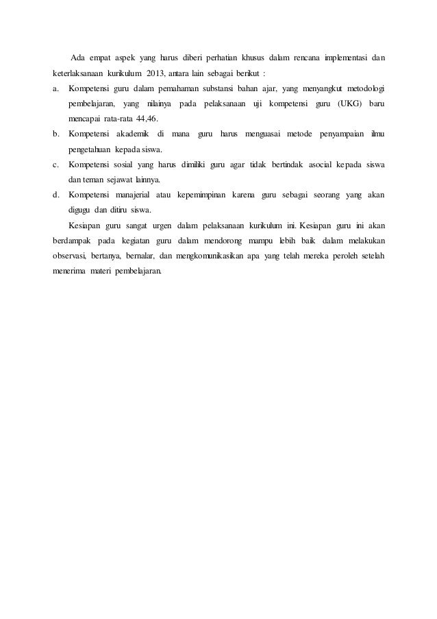 Makalah Perubahan Kurikulum 2013 Lukisan