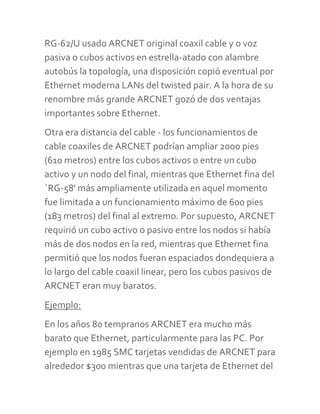 La tarjeta arcnet
