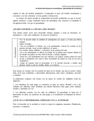 La técnica del museo en la enseñanza-aprendizaje de la historia | DOCX