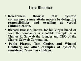 Late Bloomer Examples Late Bloomers | PPTX